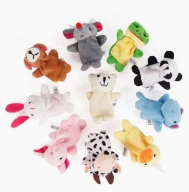 1/5/10 Pcs Cartoon Hand Doll Finger Puppet Baby Children Story Early Education Soothing Doll Plush Toy